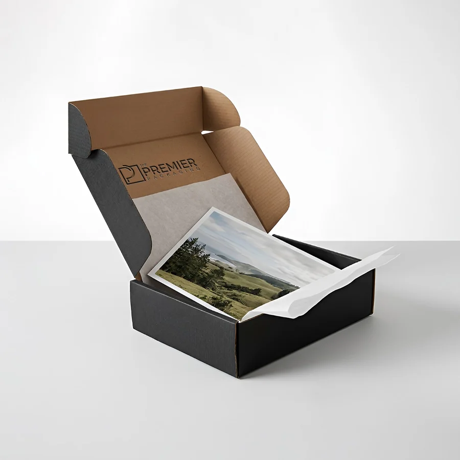 custom black shipping boxes