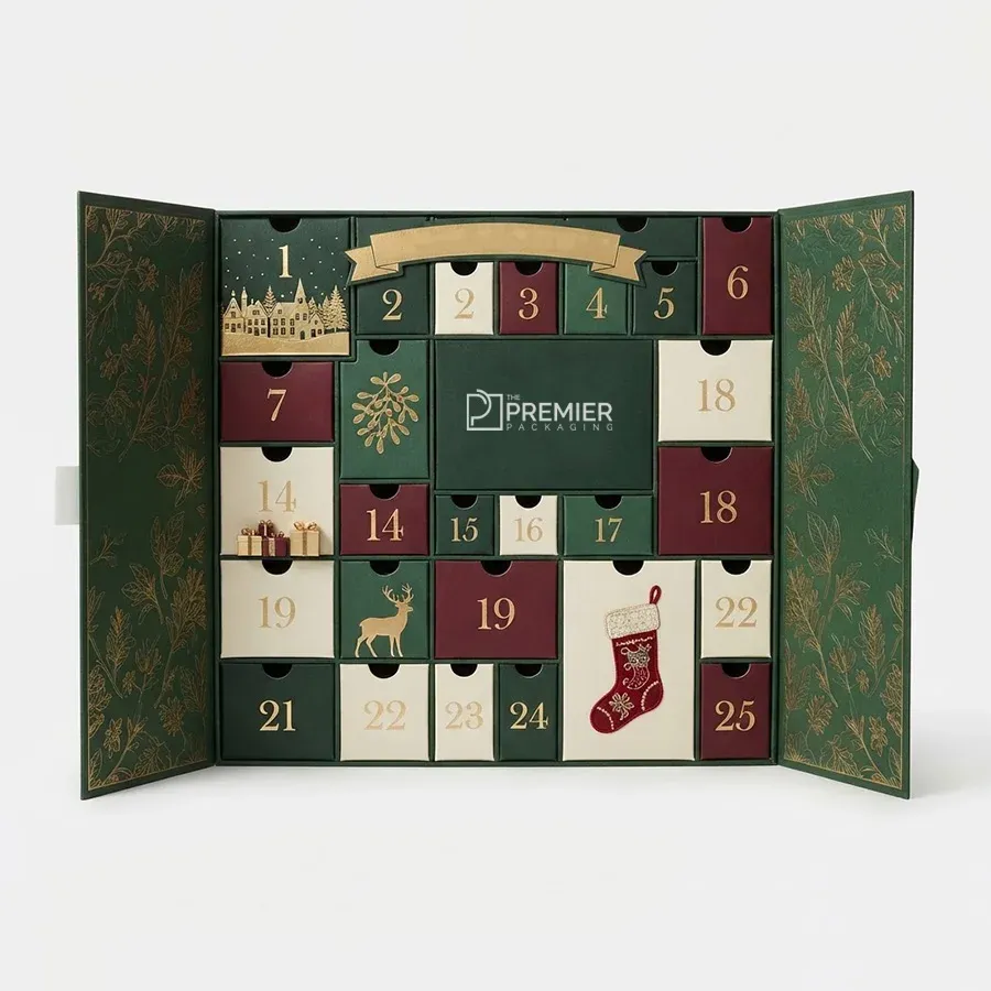 empty advent calendar box