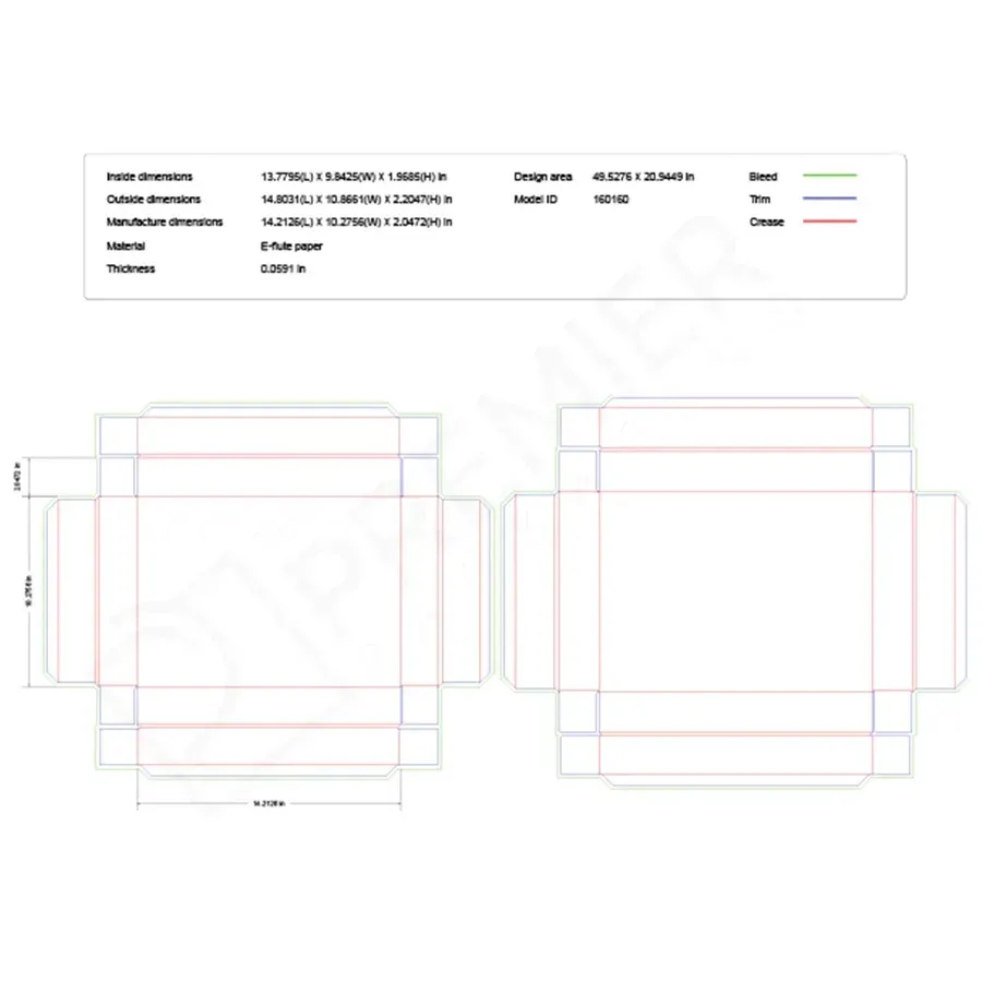 rectangle gift box with clear lid
